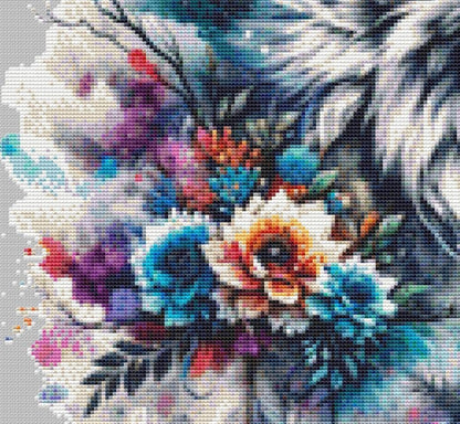 Celestial Wolves counted cross stitch pattern by Petite Publications