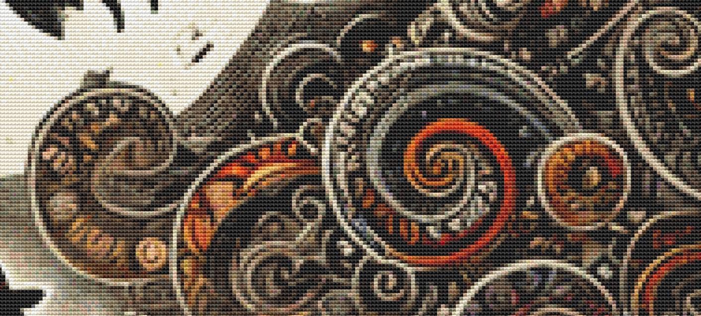 Whimsical Full Moon Halloween counted cross stitch pattern by World of Love Hearts/Adrian G. Eyre