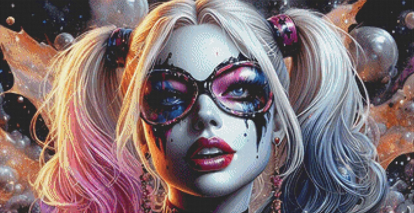 Emo Villain Girl 1 counted cross stitch pattern by Clarissa Design Studio