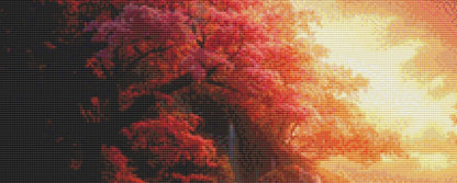 Enchanting Waterfall at Sunset counted cross stitch pattern by Eder Jose Rosa