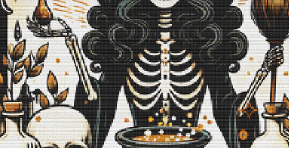 Salem Massachusetts Apothecary counted cross stitch pattern by Pixel Paige Studios