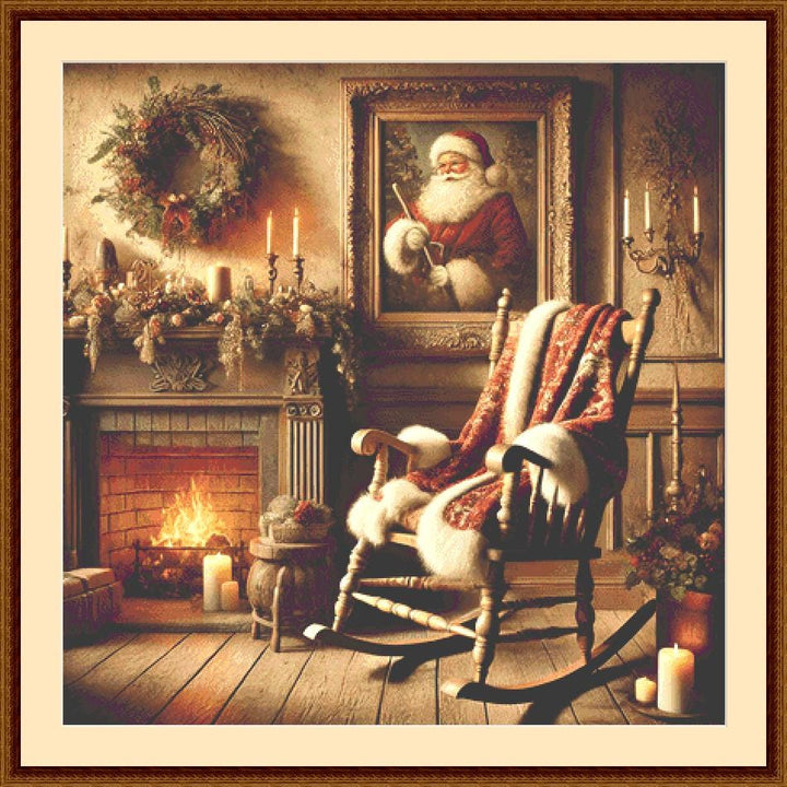 The Night Santa Rested counted cross stitch pattern by Mystic Vision Gallery
