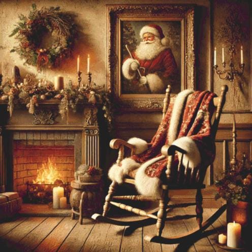 The Night Santa Rested counted cross stitch pattern by Mystic Vision Gallery
