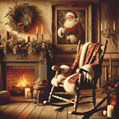 The Night Santa Rested counted cross stitch pattern by Mystic Vision Gallery