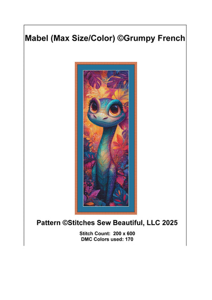 Mabel (Max Size/Color) counted cross stitch pattern by Grumpy French