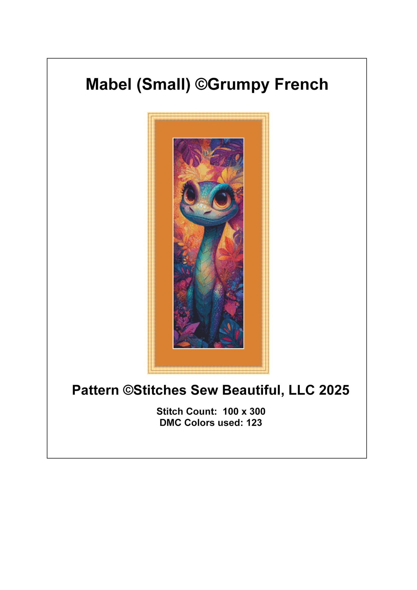 Mabel (Small) counted cross stitch pattern by Grumpy French