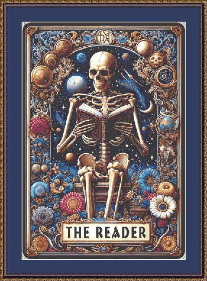 The Reader counted cross stitch pattern by SFIPS Art Gallery