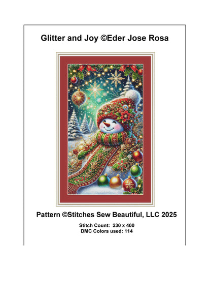 Glitter and Joy counted cross stitch pattern by Eder Jose Rosa