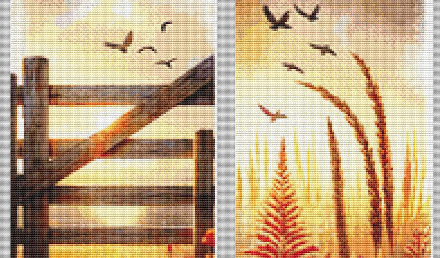 Country Chicken counted cross stitch pattern by Fab Design Creation