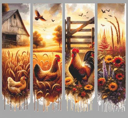 Country Chicken counted cross stitch pattern by Fab Design Creation