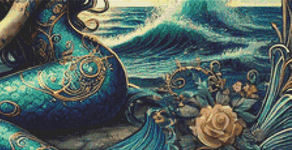 Mermaid counted cross stitch pattern by Mystic Vision Gallery