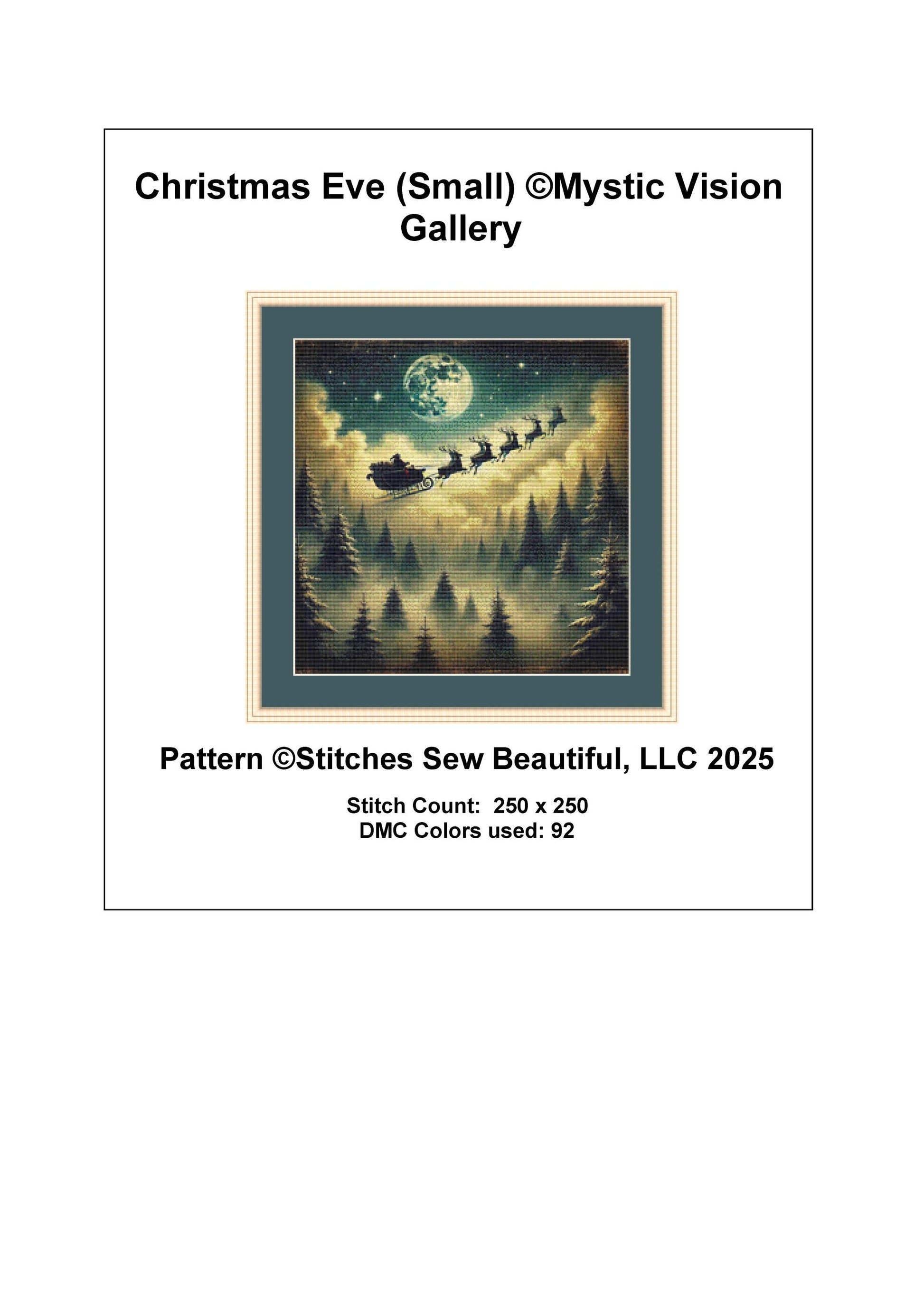 Christmas Eve (Small) counted cross stitch pattern by Mystic Vision Gallery