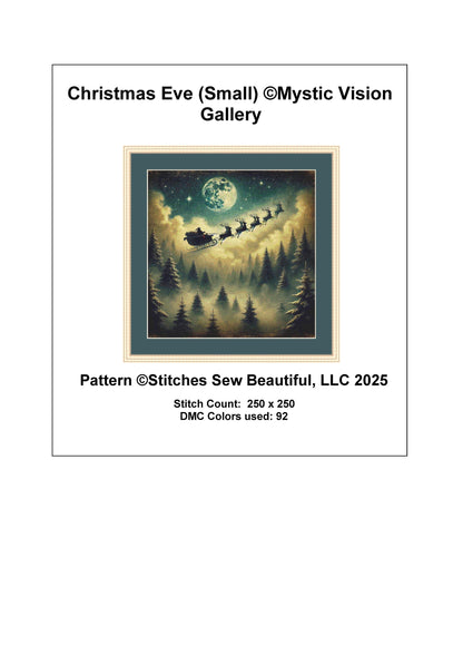 Christmas Eve (Small) counted cross stitch pattern by Mystic Vision Gallery