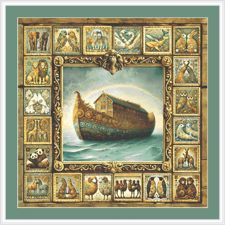Noah's Ark counted cross stitch pattern by Mystic Vision Gallery