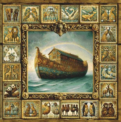 Noah's Ark counted cross stitch pattern by Mystic Vision Gallery