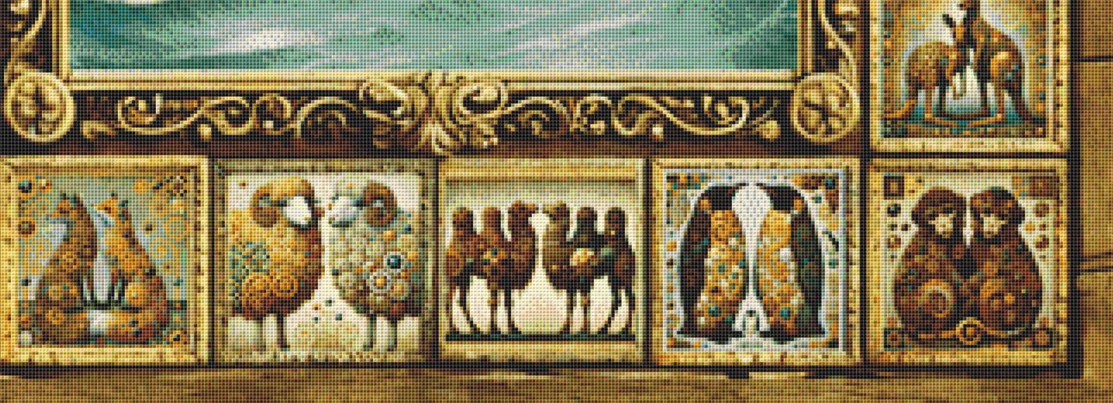 Noah's Ark counted cross stitch pattern by Mystic Vision Gallery
