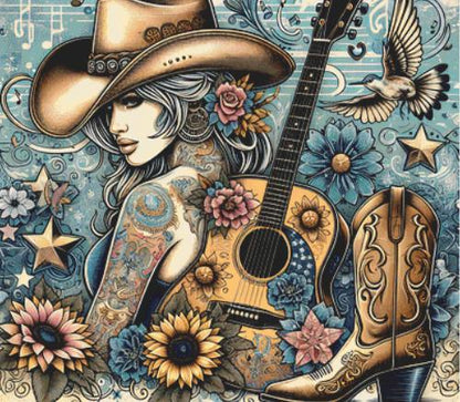Country Darlin counted cross stitch pattern by Coastal Bliss Studios