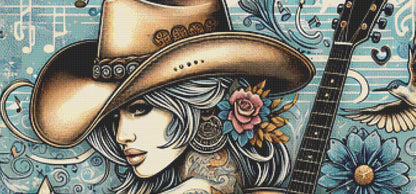 Country Darlin counted cross stitch pattern by Coastal Bliss Studios