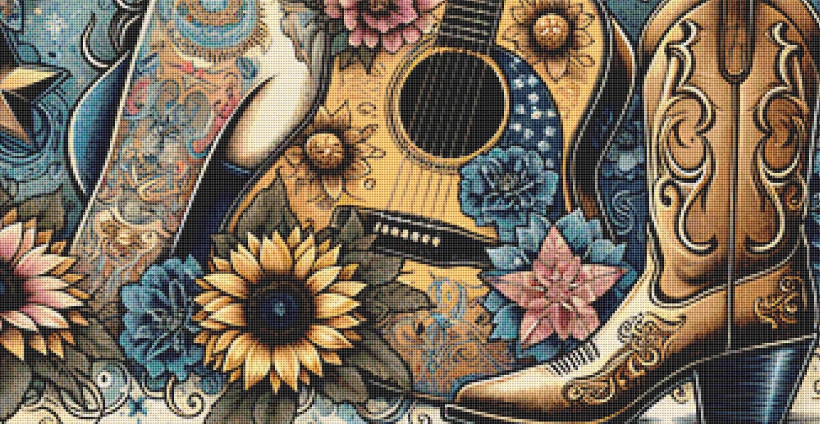 Country Darlin counted cross stitch pattern by Coastal Bliss Studios