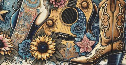 Country Darlin counted cross stitch pattern by Coastal Bliss Studios