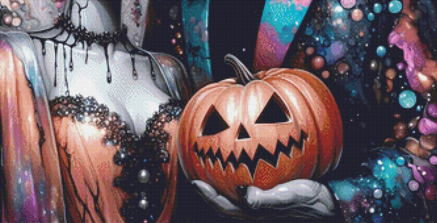 Frankenstein & Bride counted cross stitch pattern by Clarissa Design Studio