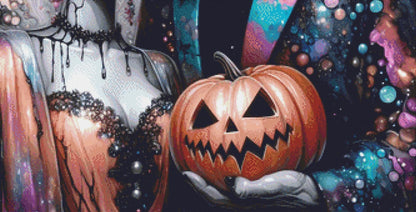 Frankenstein & Bride counted cross stitch pattern by Clarissa Design Studio