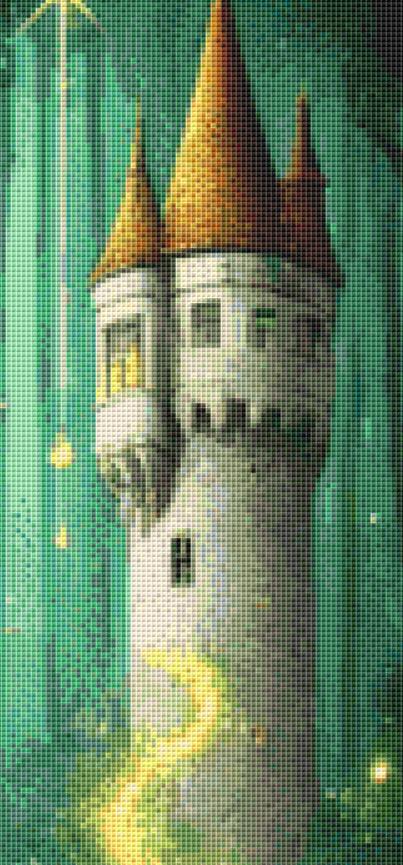 Rapunzel counted cross stitch pattern by Mystic Vision Gallery