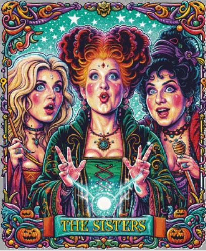 The Sisters counted cross stitch pattern by SFIPS Art Gallery
