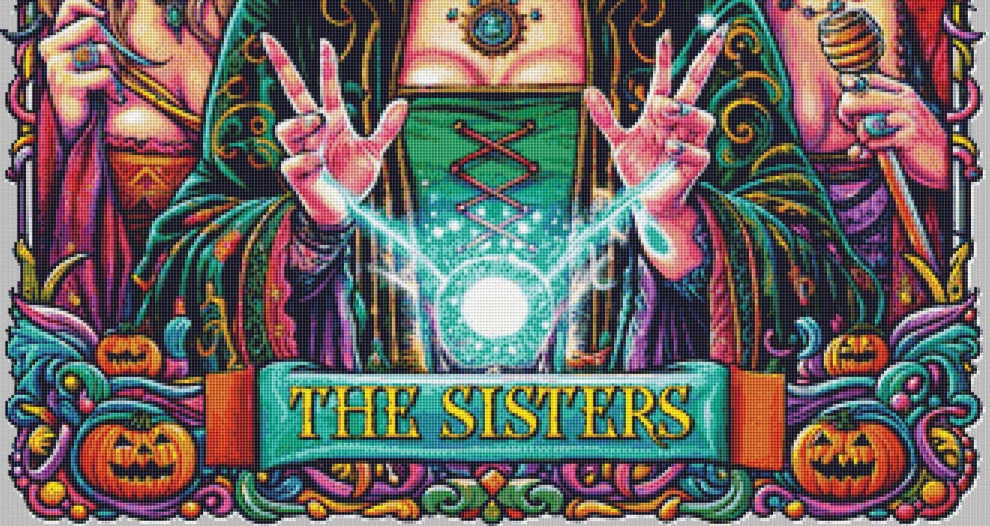 The Sisters counted cross stitch pattern by SFIPS Art Gallery