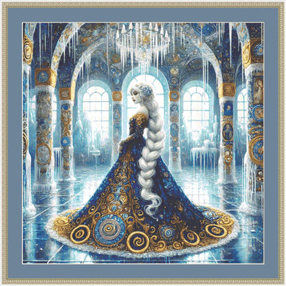 Snow Queen counted cross stitch pattern by Mystic Vision Gallery