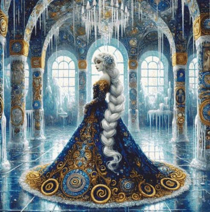 Snow Queen counted cross stitch pattern by Mystic Vision Gallery