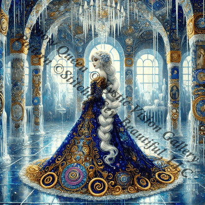 Snow Queen counted cross stitch pattern by Mystic Vision Gallery