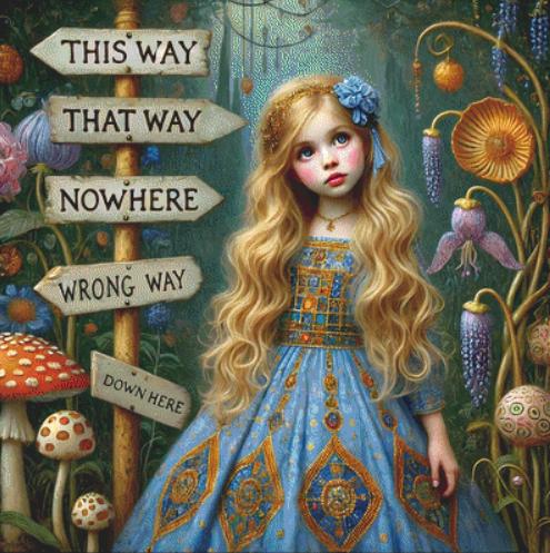 Alice counted cross stitch pattern by Mystic Vision Gallery