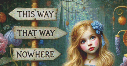 Alice counted cross stitch pattern by Mystic Vision Gallery