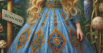 Alice counted cross stitch pattern by Mystic Vision Gallery