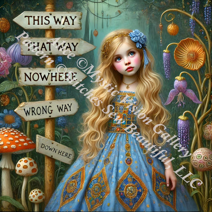 Alice counted cross stitch pattern by Mystic Vision Gallery