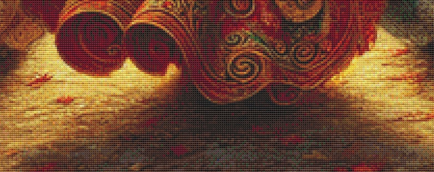 Witchy Walk counted cross stitch pattern by Mystic Vision Gallery