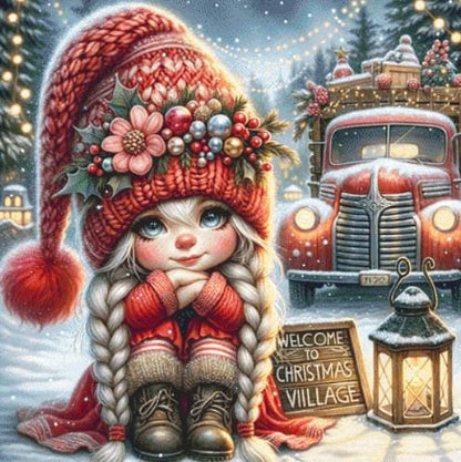 Welcome to Christmas Village counted cross stitch pattern by Design Studio Trend