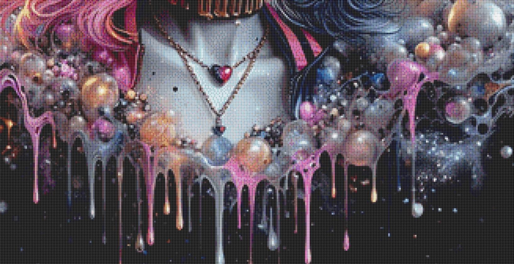 Emo Villain Girl 1 counted cross stitch pattern by Clarissa Design Studio
