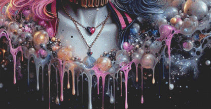Emo Villain Girl 1 counted cross stitch pattern by Clarissa Design Studio