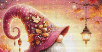 Cozy Autumn Gnome (Small) counted cross stitch pattern by AdneLStudio