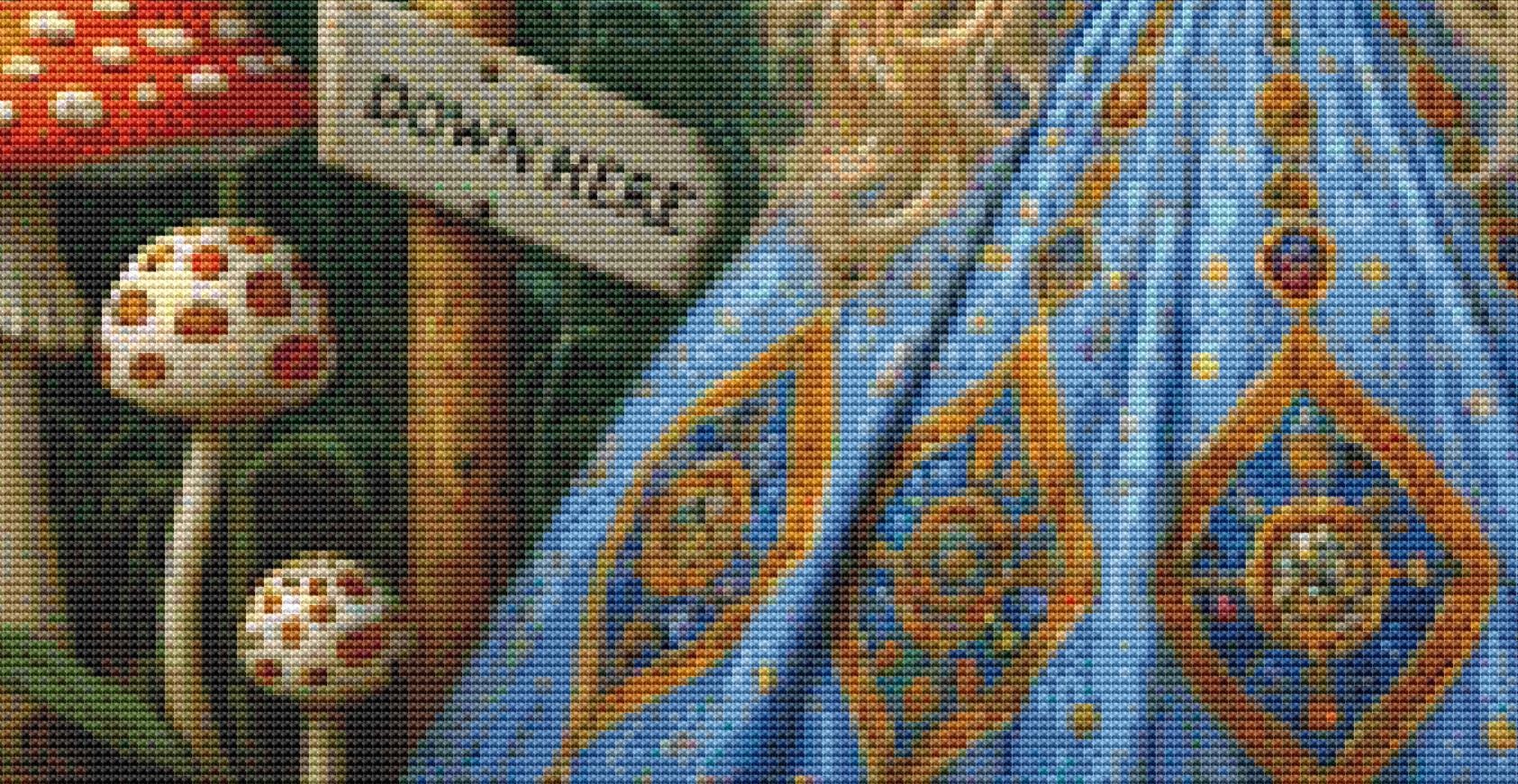 Alice (Small) counted cross stitch pattern by Mystic Vision Gallery