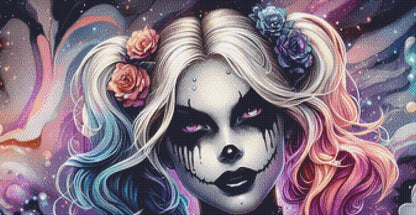 Emo Villain Girl 2 counted cross stitch pattern by Clarissa Design Studio