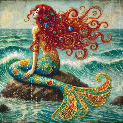 Little Mermaid counted cross stitch pattern by Mystic Vision Gallery