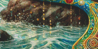 Little Mermaid counted cross stitch pattern by Mystic Vision Gallery