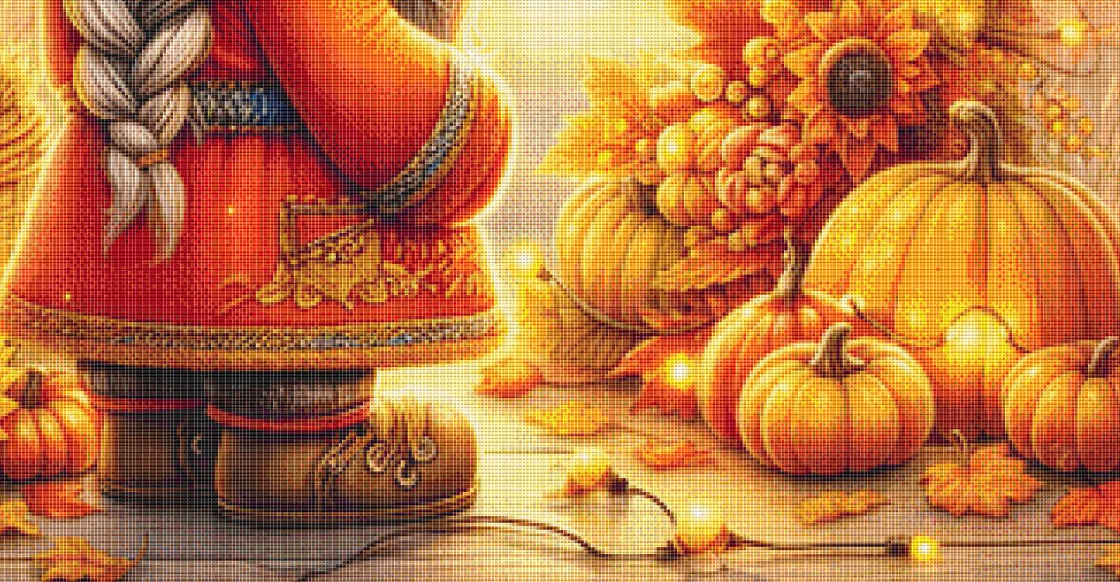 Sunflower Gnome counted cross stitch pattern by AdneLStudio