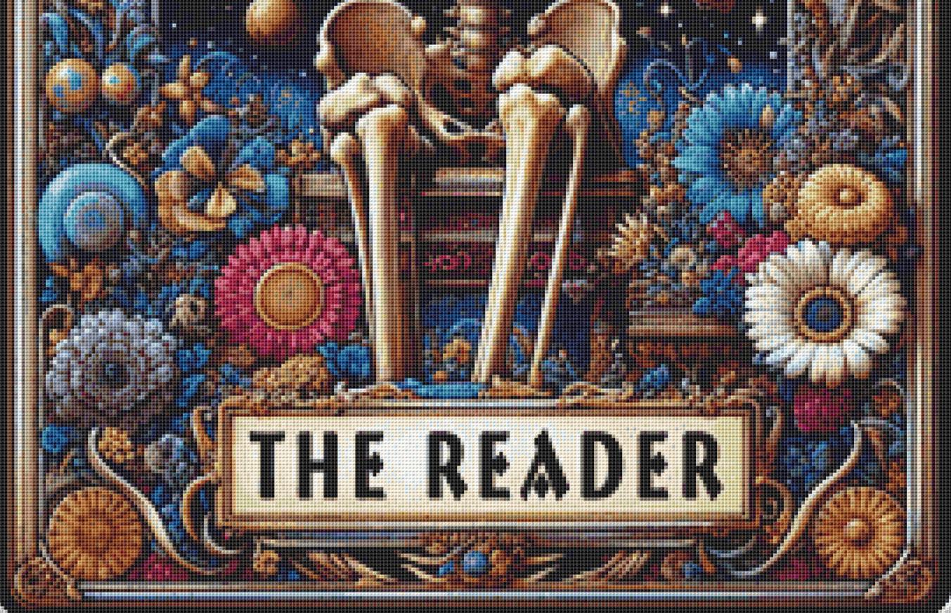The Reader counted cross stitch pattern by SFIPS Art Gallery