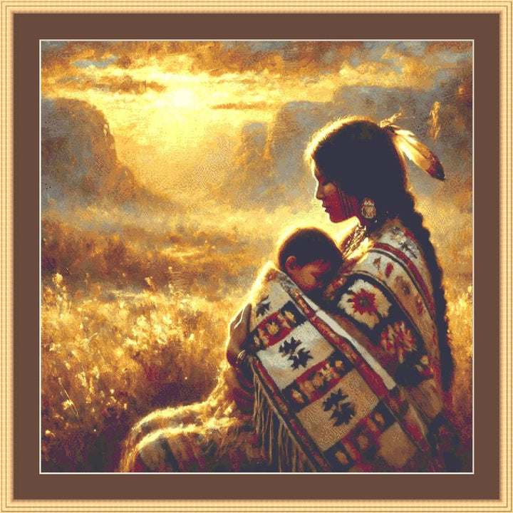Motherhood counted cross stitch pattern by Mystic Vision Gallery