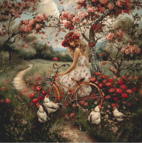 Shabby Chic Countryside counted cross stitch pattern by Eder Jose Rosa