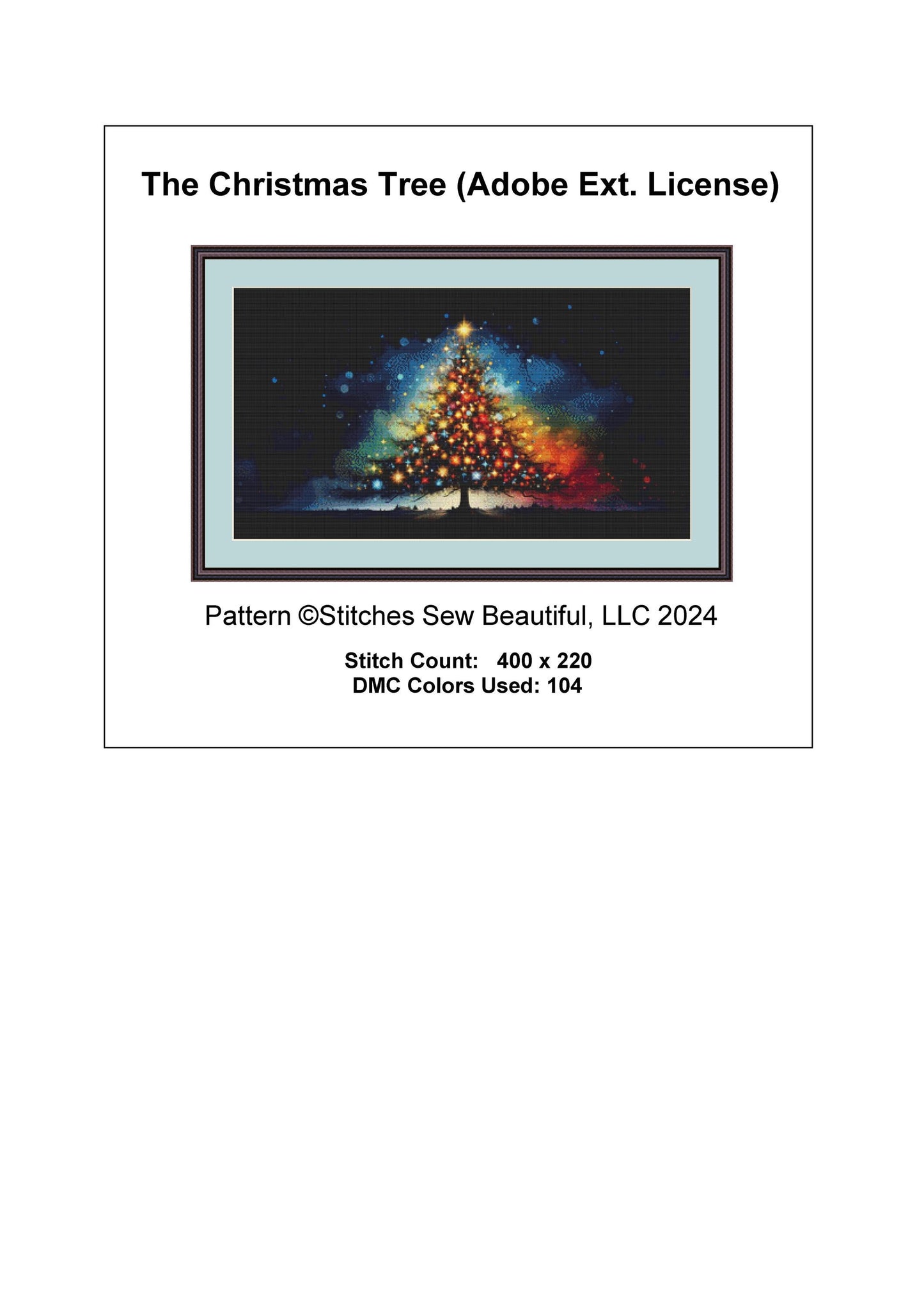 The Christmas Tree counted cross stitch pattern ©Adobe Ext License